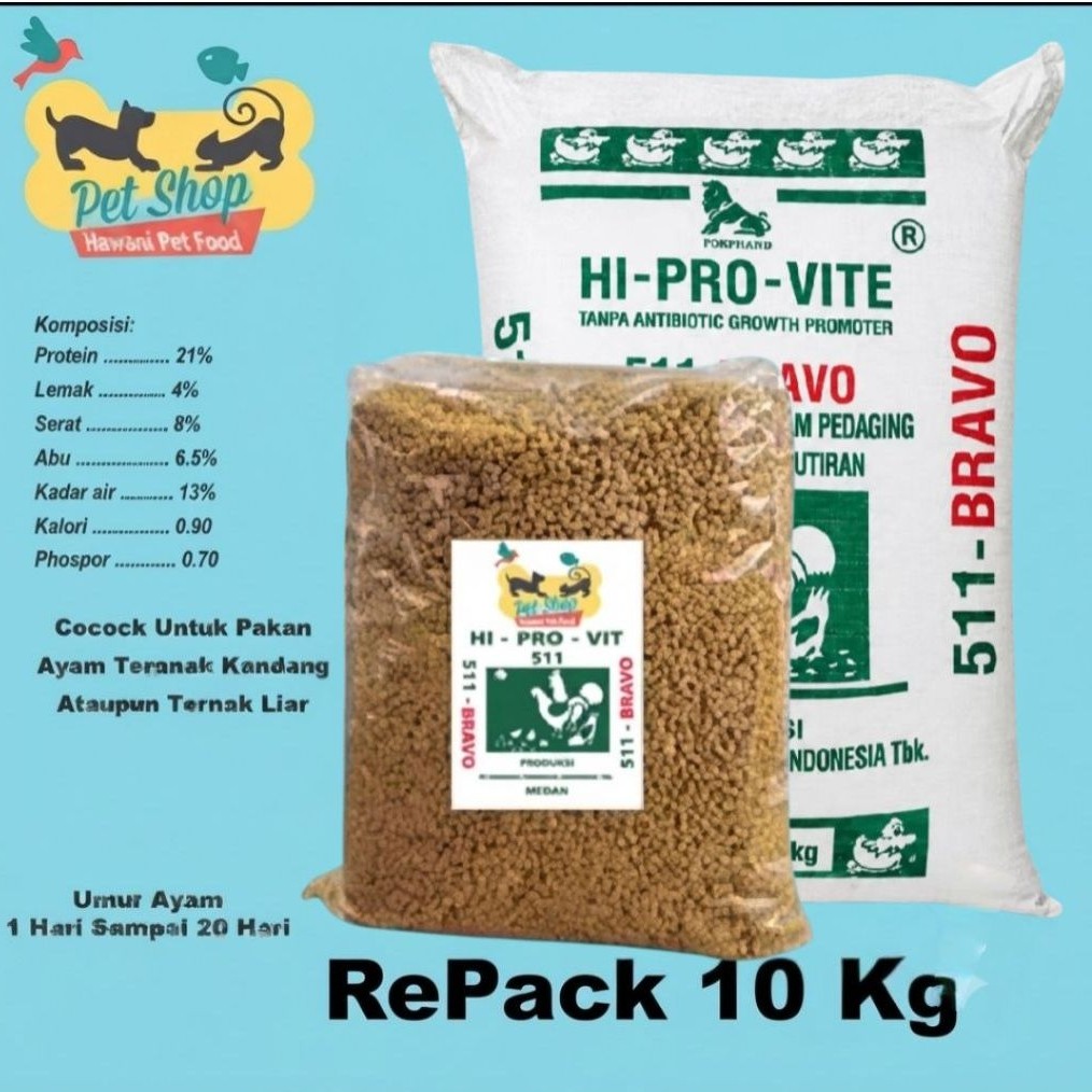 Pur Ayam 511 Voer Pakan Ayam / Kemasan 10 Kg