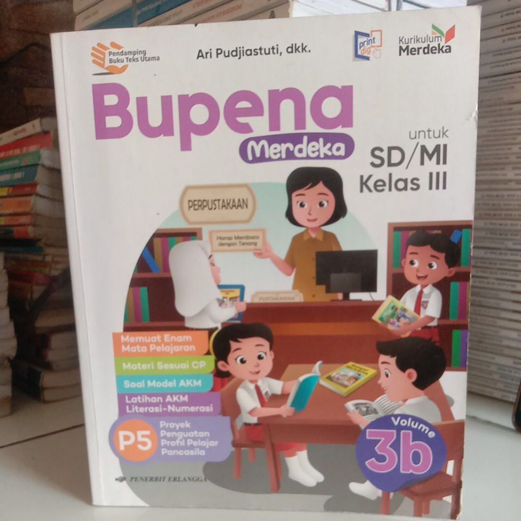 Bupena Merdeka Untuk SD/MI Kelas 3B K-Merdeka ( ORI BEKAS ) #Erlangga