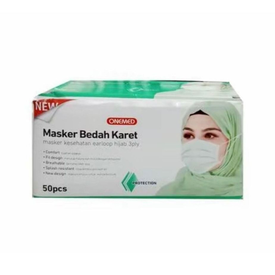 Masker Hijab Onemed - 3PLY Masker Earloop Hijab Onemed