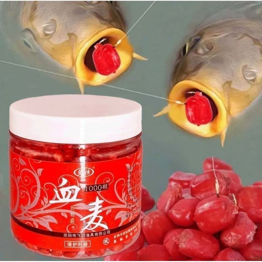Umpan Ikan Bubuk Pelet Cacing Darah 1000 Pcs - Aroma Segar, Isi Lengkap, Berbagai Perairan