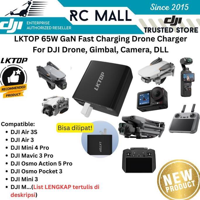 Charger Battery Drone DJI Lito X1, Lito 1, Neo 2, Action 6, Action 5 Pro, Pocket 4P, Pocket 4, Pocke