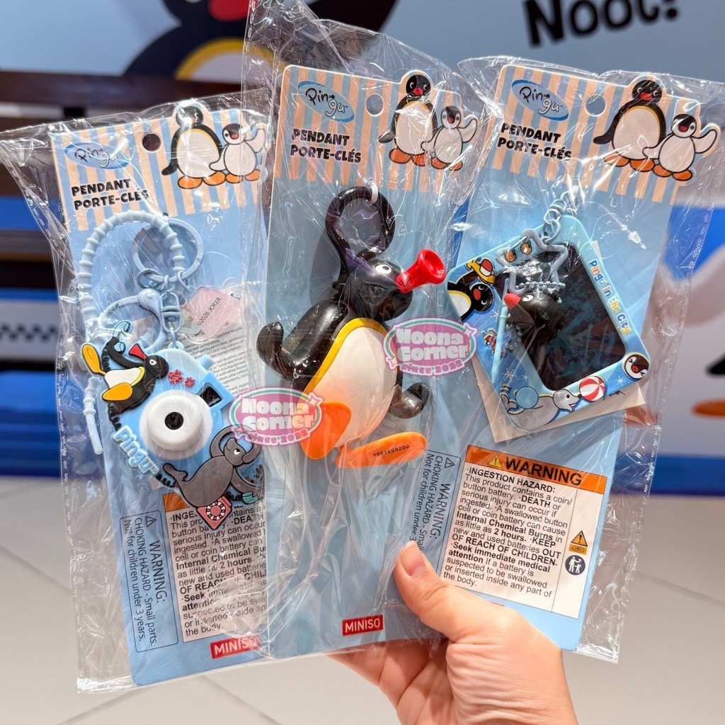 Miniso x PINGU ‼️ Gantungan Kunci / Bag Charm / Hiasan Tas / Keychain PVC Pingu Classic Collection (