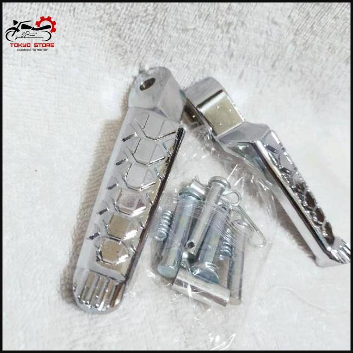 Footstep Belakang Chrome Beat Vario Pcx Adv Scoopy Cb 100 Cbr Cb 150R Tiger Megapro Motorcycle Baut 