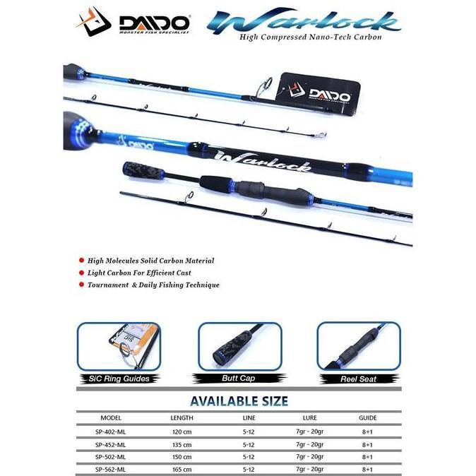 JORAN DAIDO WARLOCK 120CM-165CM - Joran pancing