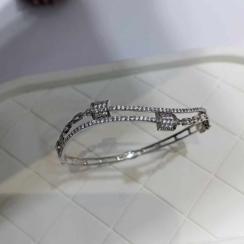 Laris Jaya gelang bangle emas putih mdl listring gelombang 8k