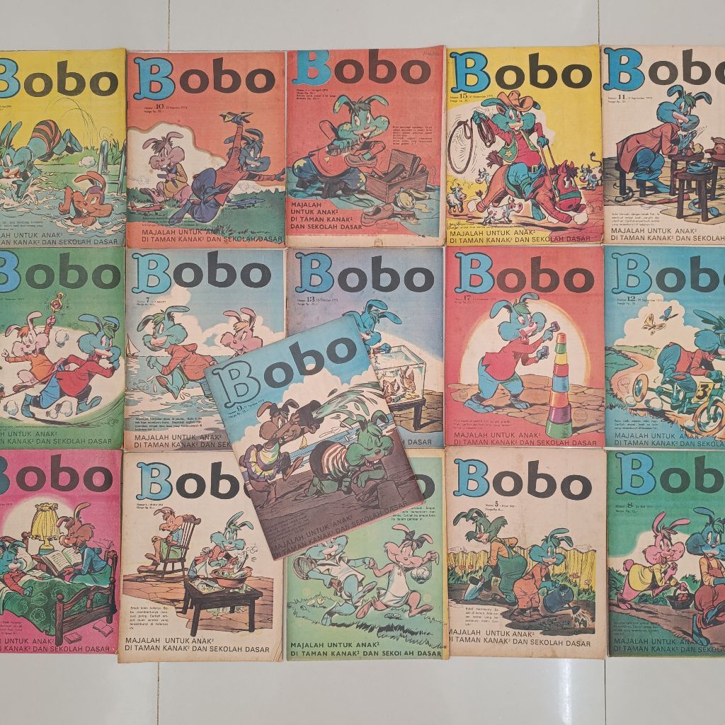 majalah bobo jadul th 1973-1976 - majalah langka antik original vintage 1970 - majalah anak jadul