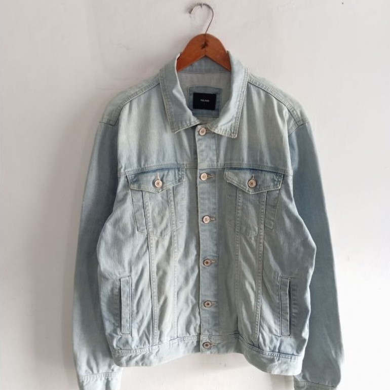 jaket jeans denim trucker ripped Polham