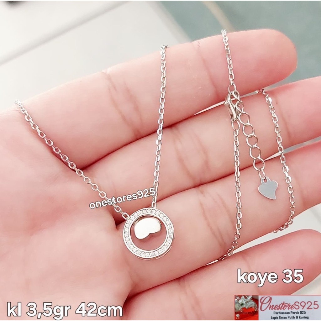 KALUNG KOYE WANITA PERAK 925 LAPIS EMAS PUTIH KOYE 35