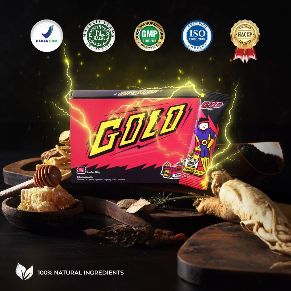 1 Box 5 Sachet minuman Golo Ginseng Madu