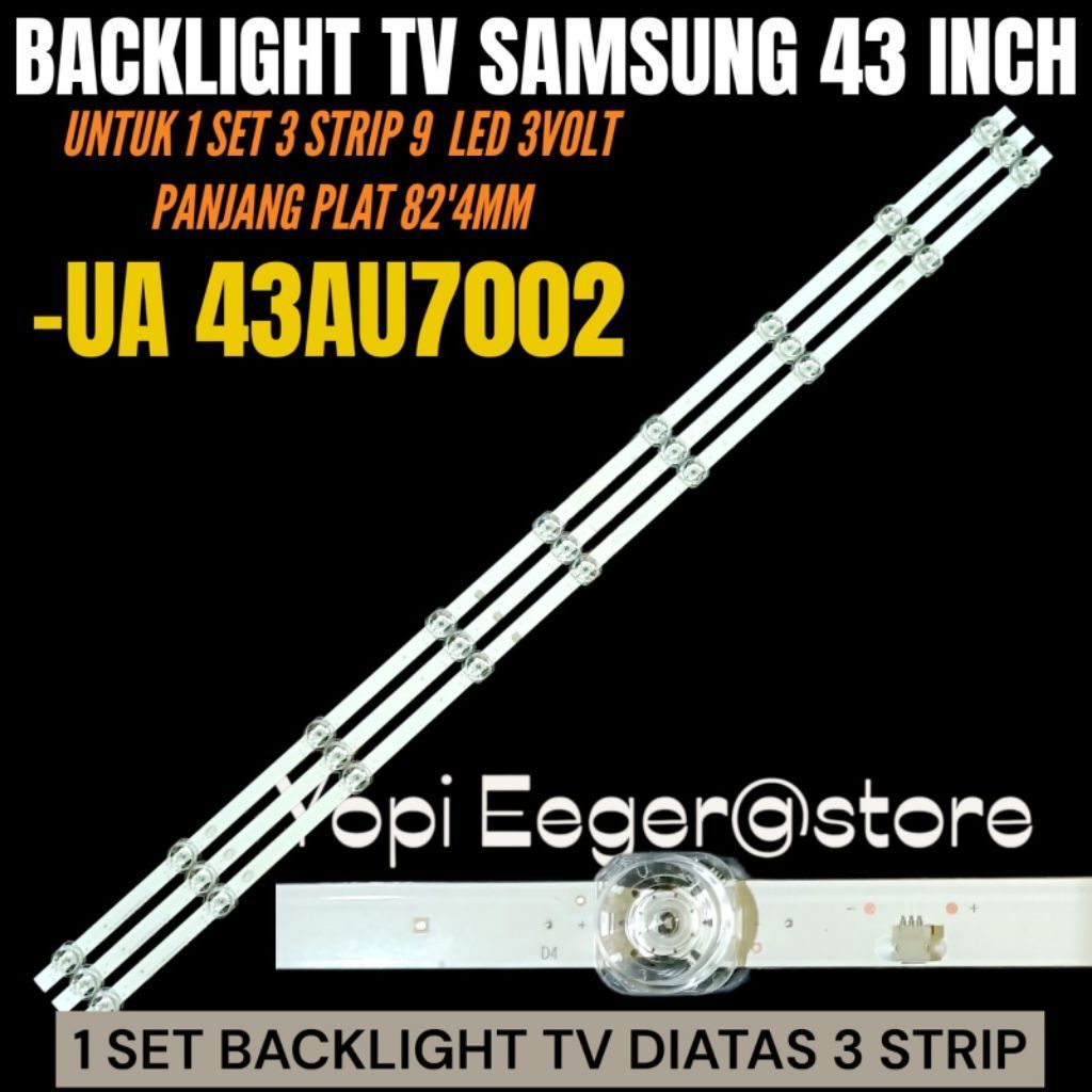 BACKLIGHT TV LED SAMSUNG 43 INCH UA-43AU7002 BACKLIGHT TV LED 43 INCH SAMSUNG