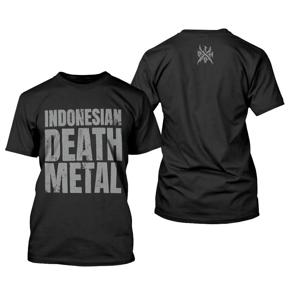 Indonesia Death Metal “Iddm Grey” Original T-Shirt - Black