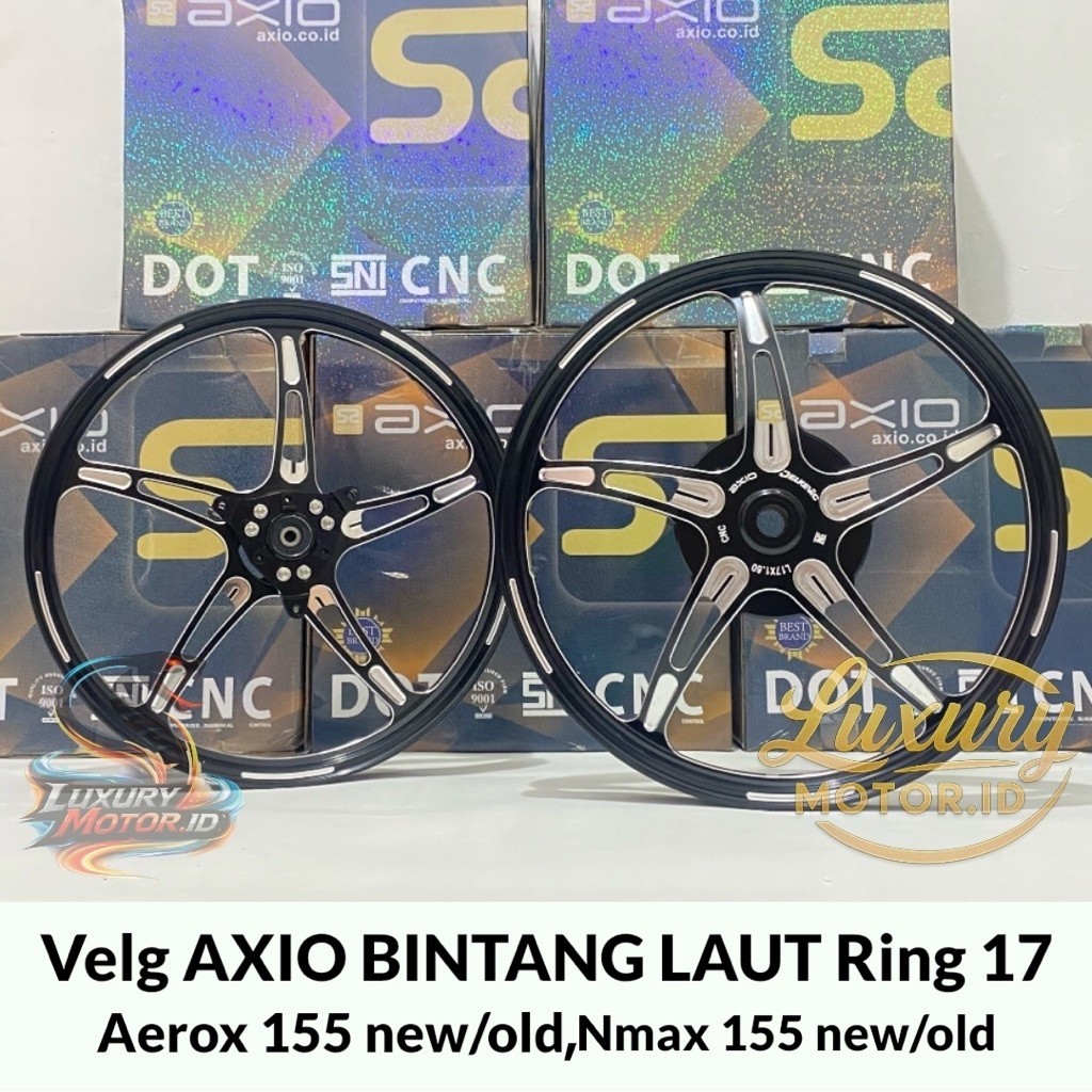 VELG AXIO BINTANG LAUT RING 17 AEROX 155 OLD NEW NMAX OLD NEW UK 160/185 160/160 velg axio bintang l