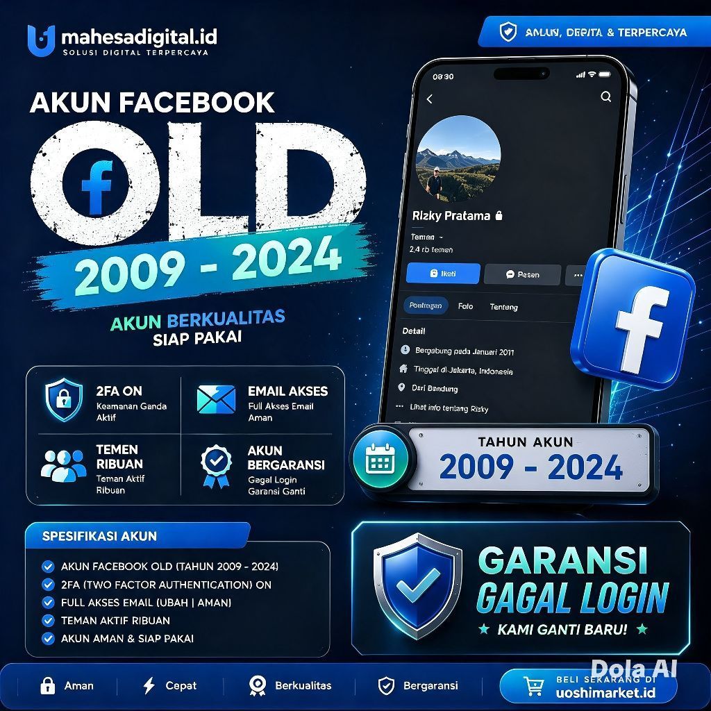 AKUN FACEBOOK OLD A2F ON 2009–2024 — Siap Pakai High Quality | Bergaransi