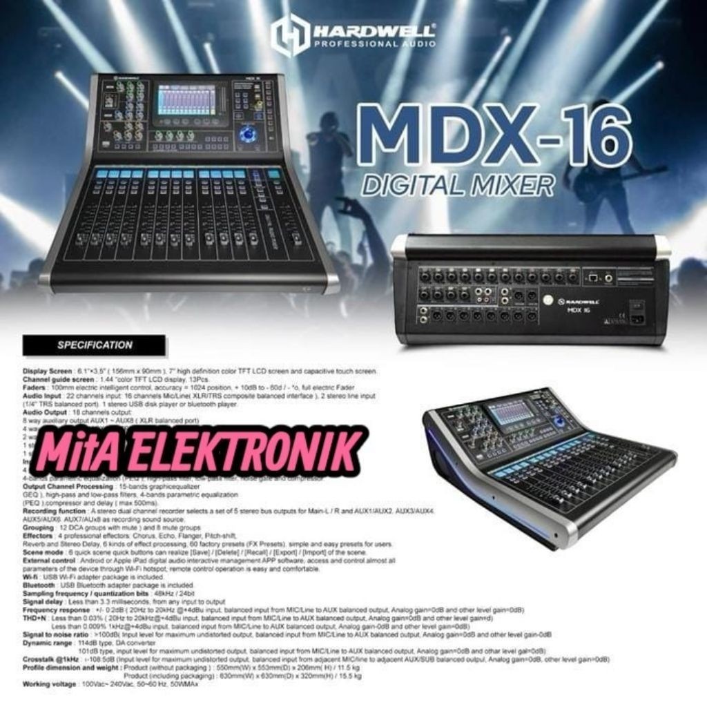 Digital Mixer 16 Channel Hardwell MDX 16 Original Mixer Digital Hardwell