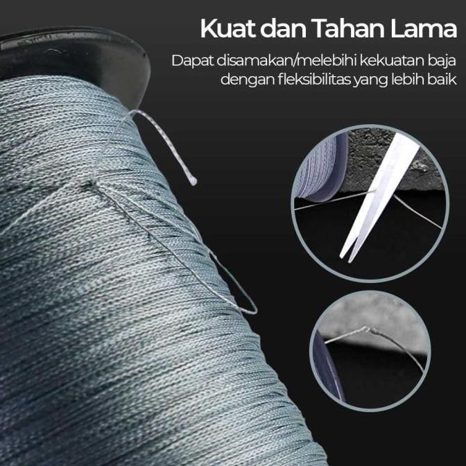 Taffsport Senar Benang Reel Pancing Pe Serat Braided 300M 500M Memancing Ikan Laut