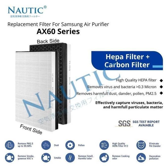 Replacement Filter Untuk Air Purifier Samsung Ax60 Series/Hepa+Carbon