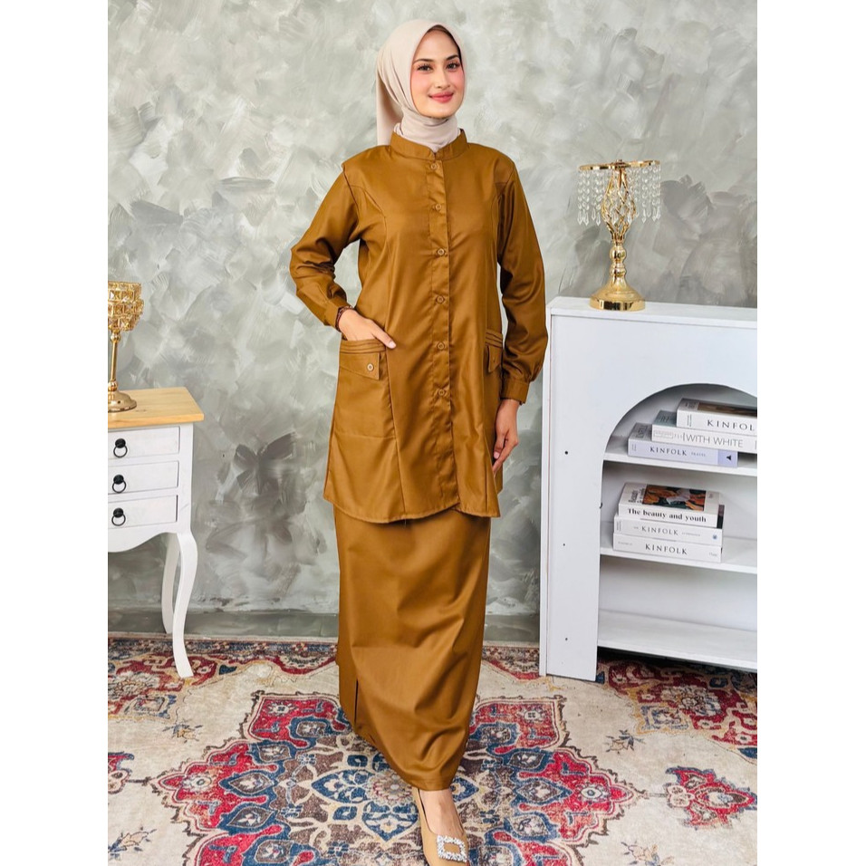 Divera Muslima - Setelan Rok Dan Tunik Pemda Najwa ASN Baju Dinas Kerja Pemda Wanita Terbaru