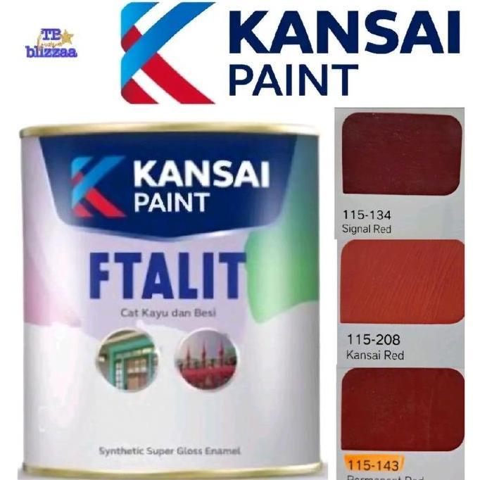 Ftalit 1Kg Ftalit Signal Red 134 Ftalit Kansai Red 208 Ftalit Permanent Red 143 Cat Kayu Besi Merah 