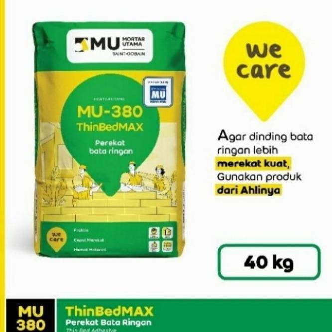 Mortar Utama Mu 380 Perekat Bata Ringan Thinbedmax Mu380 - 40Kg