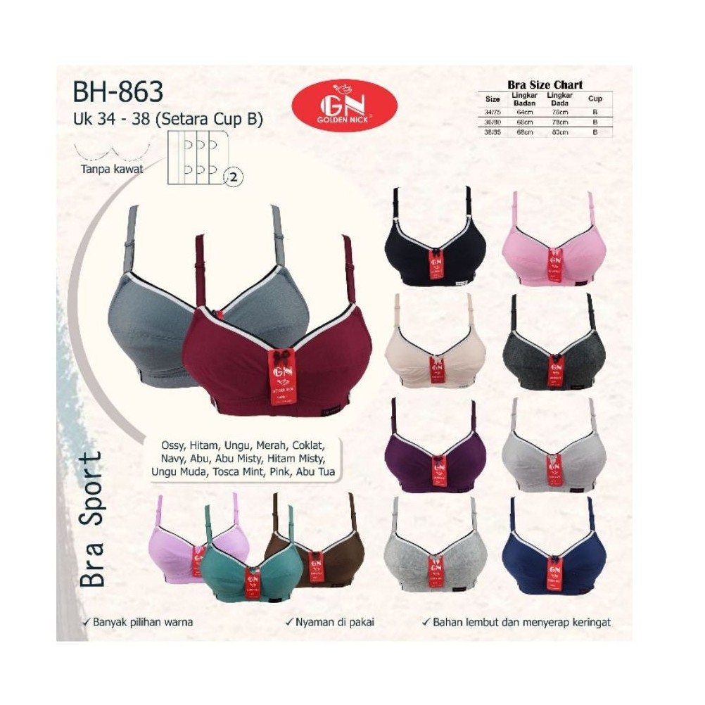BH SPORT BRA GOLDEN NICK GN 863