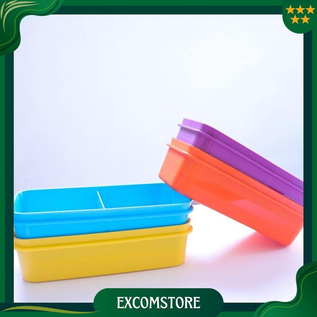 kubox kotak makan rectanguler with divider/lunch box Termurah