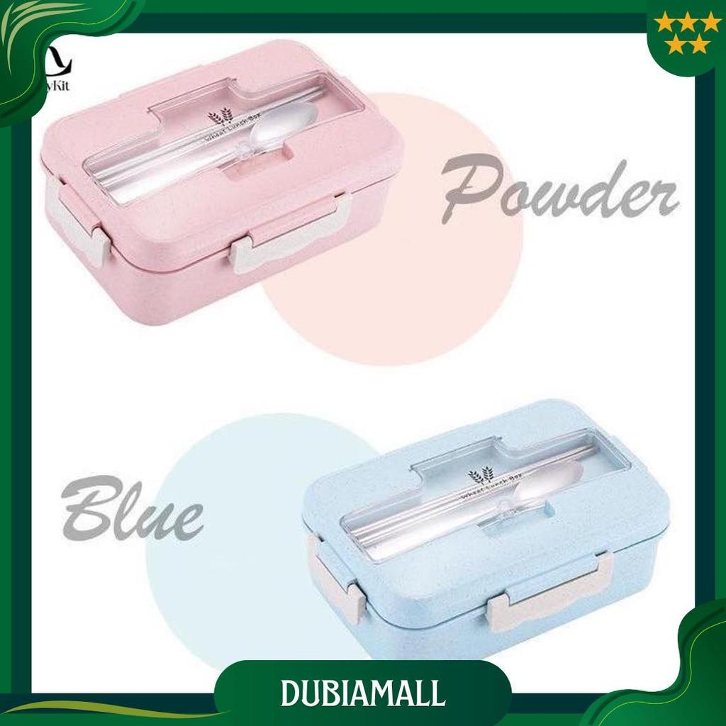 CapyKit Lunch Box Set Kotak Bekal Makan WHEAT STRAW GANDUM 1000ml 4 In 1 Wheat Straw BPA FREE / VS O