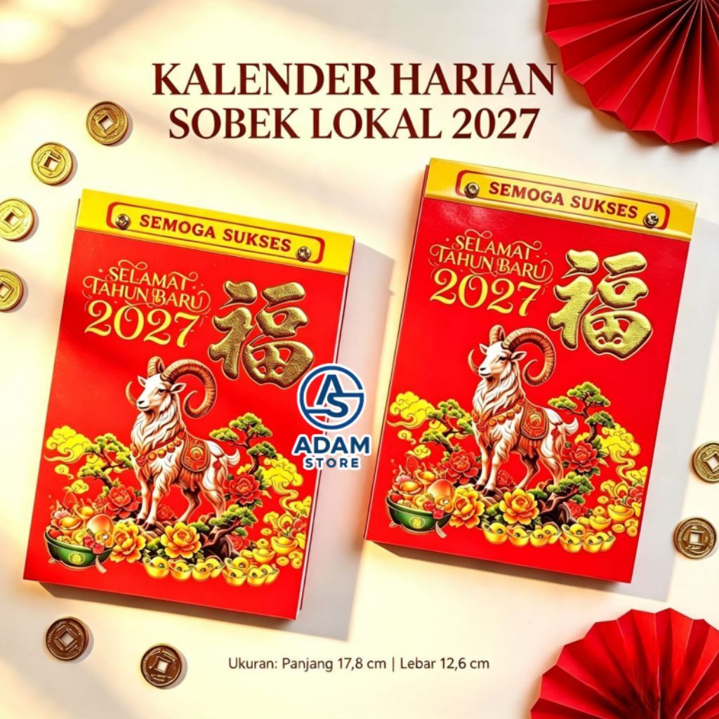 KALENDER HARIAN SOBEK 2027 LOKAL UKURAN SEDANG//KALENDER SOBEK LOKAL AO