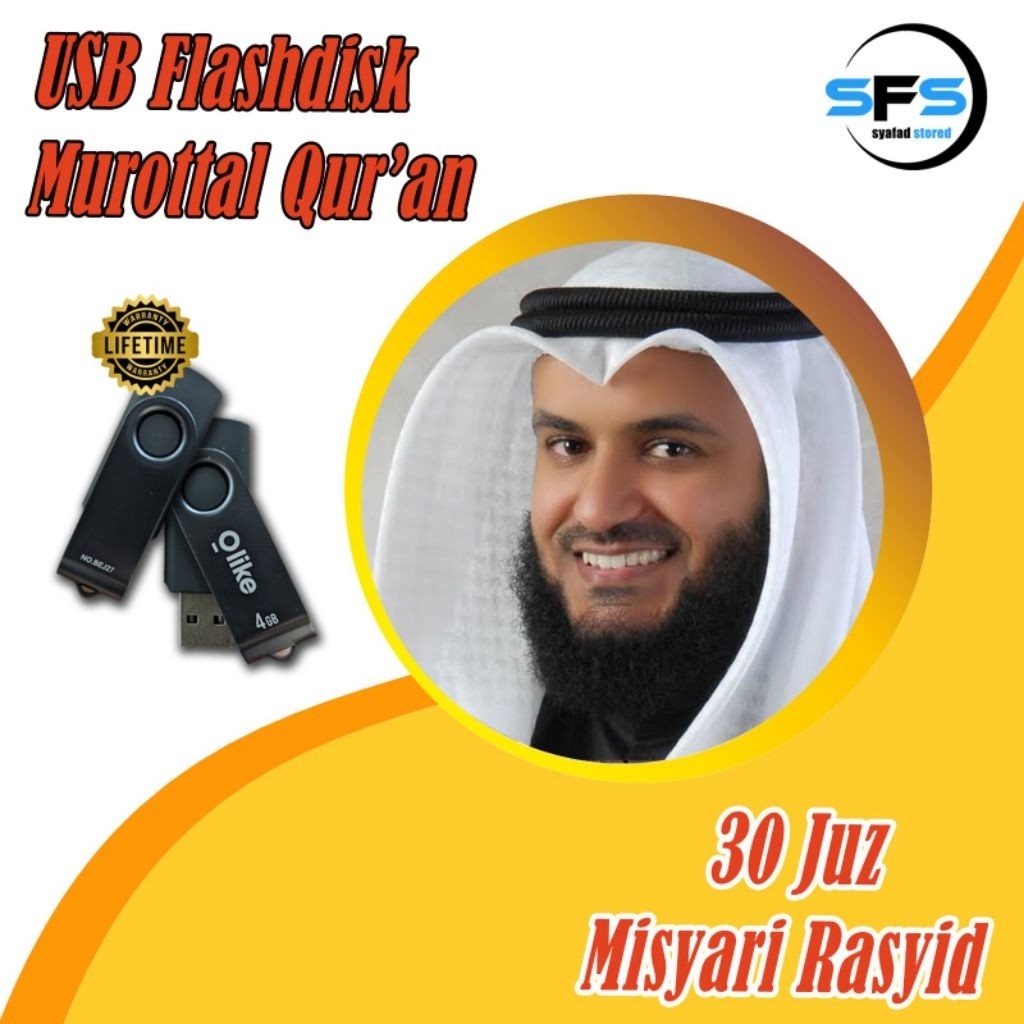 Flashdisk USB Murotal Quran 30 Juz Lengkap Misyari Rasyid