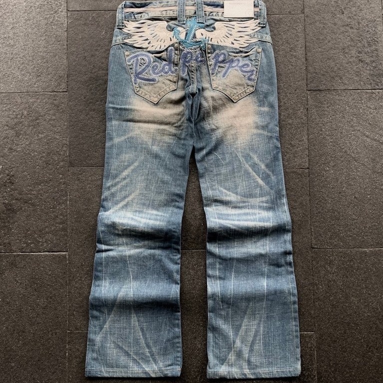 RED PEPPER JAPANESE STYLE Y2K BOOTCUT JEANS
