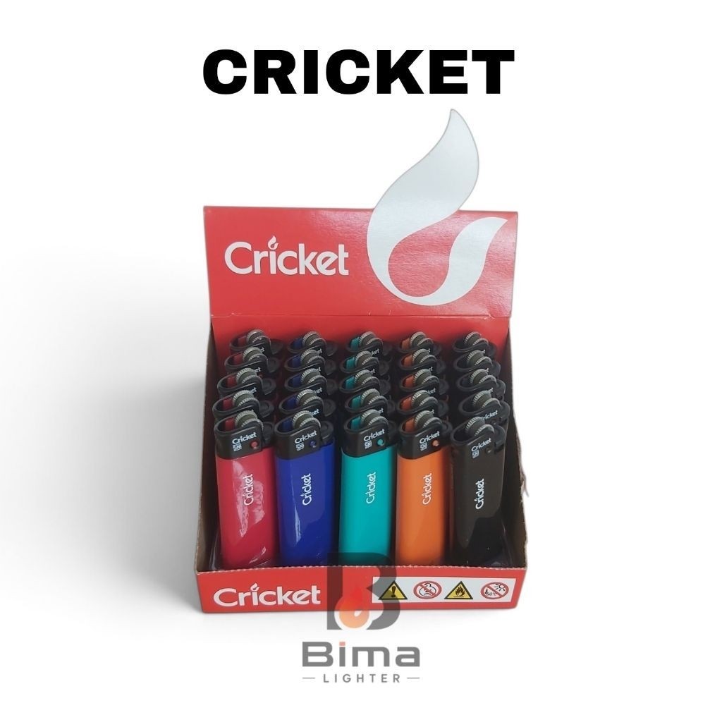 Korek Api Cricket - Lighter Cricket - Basic Polos Original 100% - Harga 1 box isi 25pcs