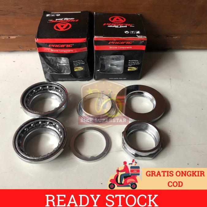 kasihmurahst kom fork head part set pacific d407 22.2 mm standar sepeda bmx lipat minion fixie mtb b