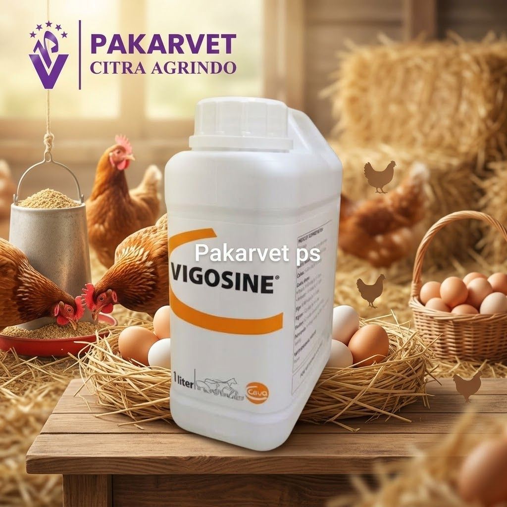 VIGOSINE 1 LITER CARNITINE CAIR UNTUK ENERGI DAN KESEHATAN HATI PADA AYAM SAPI KAMBING BABI
