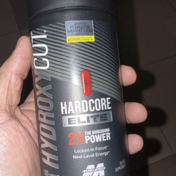 Ready Stock Muscletech Hydroxycut Hardcore Elite - Energi & Fokus 100 caps