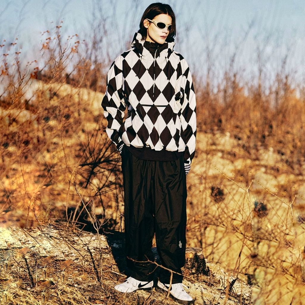 Fecth 3layer Anorak Checker Black Jacket
