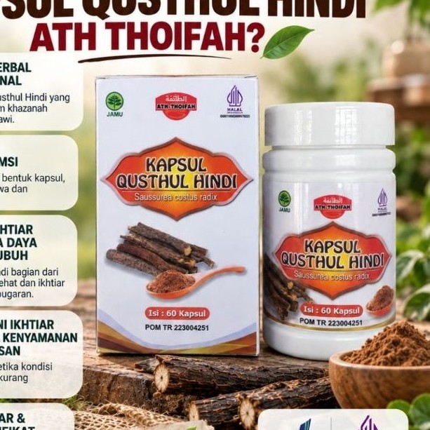 Kapsul Qusthul Hindi Ath Thoifah isi 60 BPOM