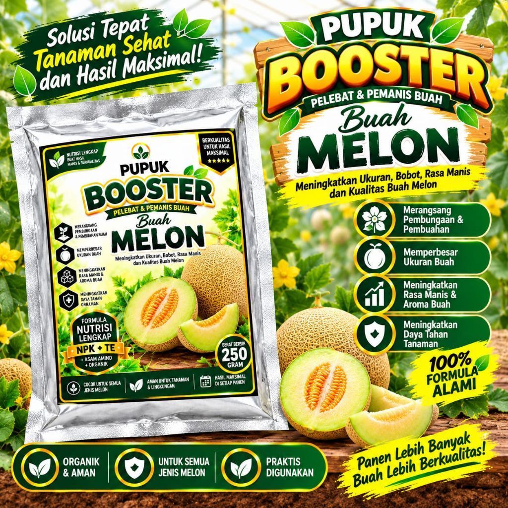 pupuk booster pelebat buah melon