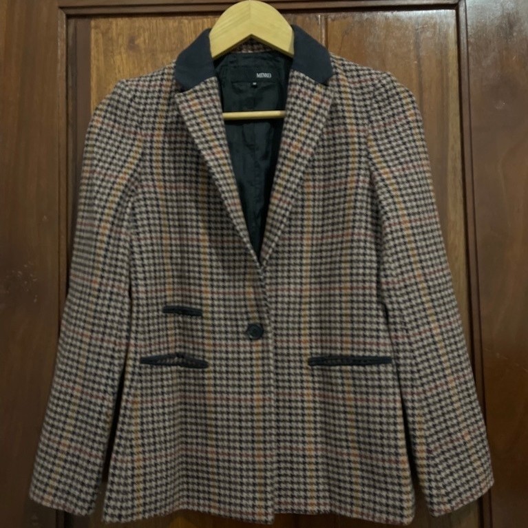 MIXXO BLAZER TWEED HOUNDSTOOTH CANTIK