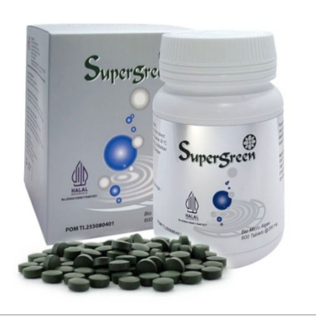Super green food isi 50 tab original kk indonesia  exp terbaru