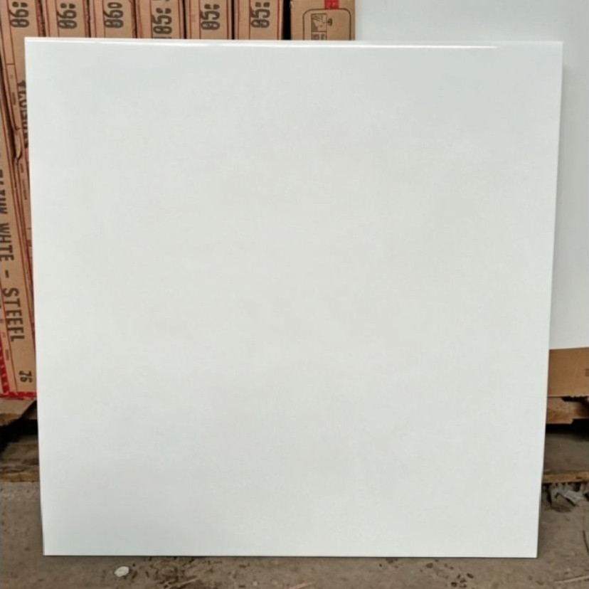 Keramik lantai putih polos 50x50 kW 1