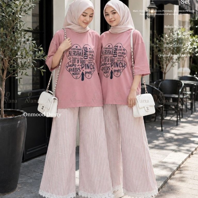 READY stok dan siap kirim AMARA SET, mat cotton combads 24 premium LD 100cm PJ 62cm, pant cotton pre