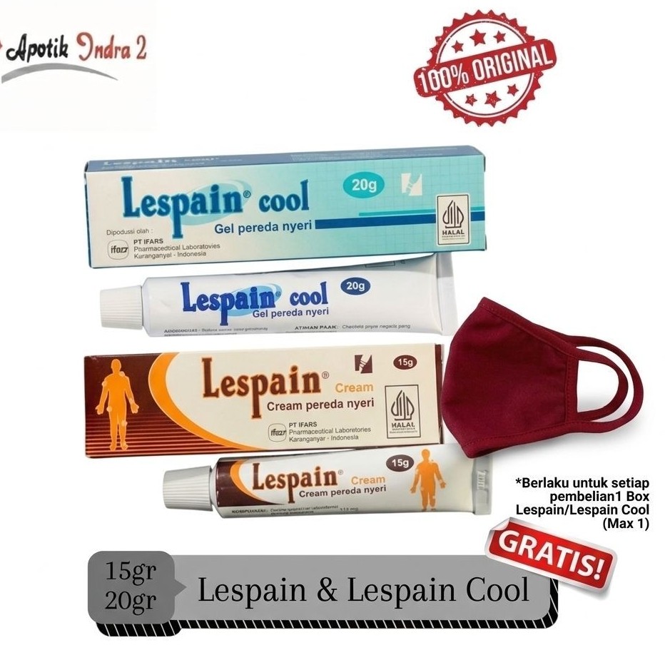 Lespain Cream & Lespain Cool Gel Pereda nyeri Otot dan pegal linu BPOM