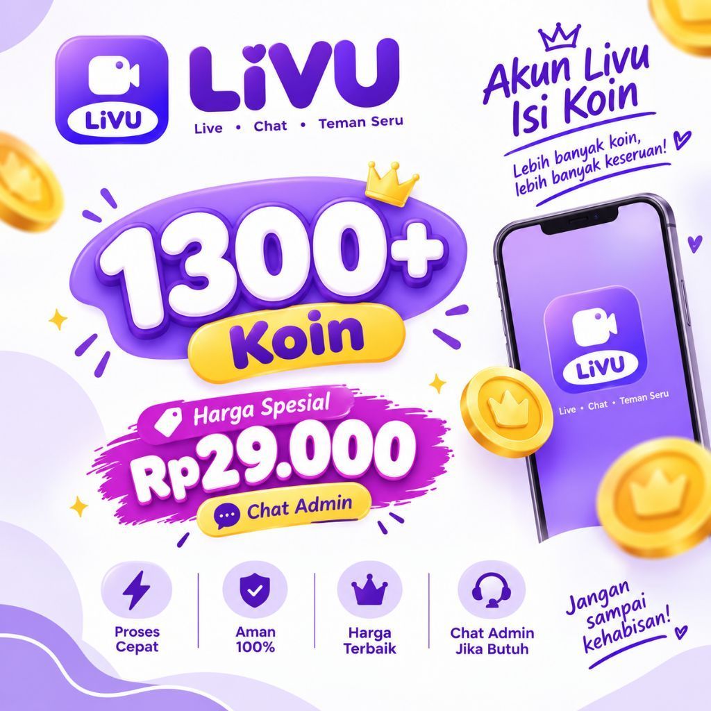 Akun LivU isi 1300+ Koin