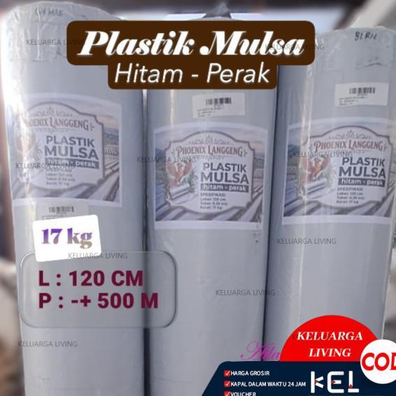 Plastik Mulsa Pertanian Hitam Perak L 1,2 M Panjang 500 M ( 1 Roll )