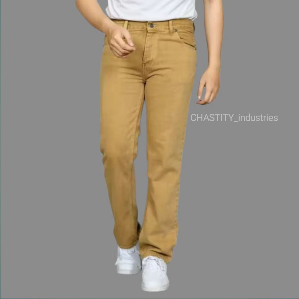 CHASTITY Celana Jeans Pria Panjang Reguler