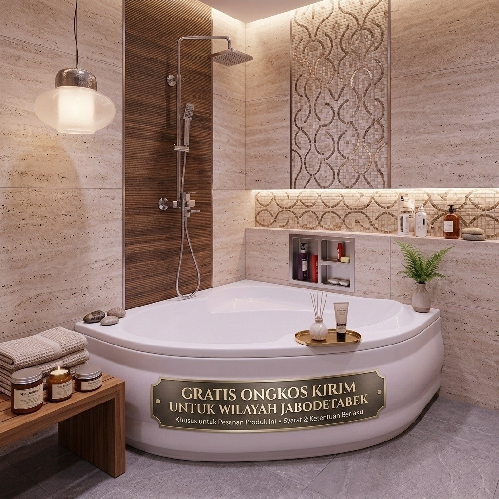 Bathtub Sudut Stella Corner Marble Bath Tub Corner Jacuzzi