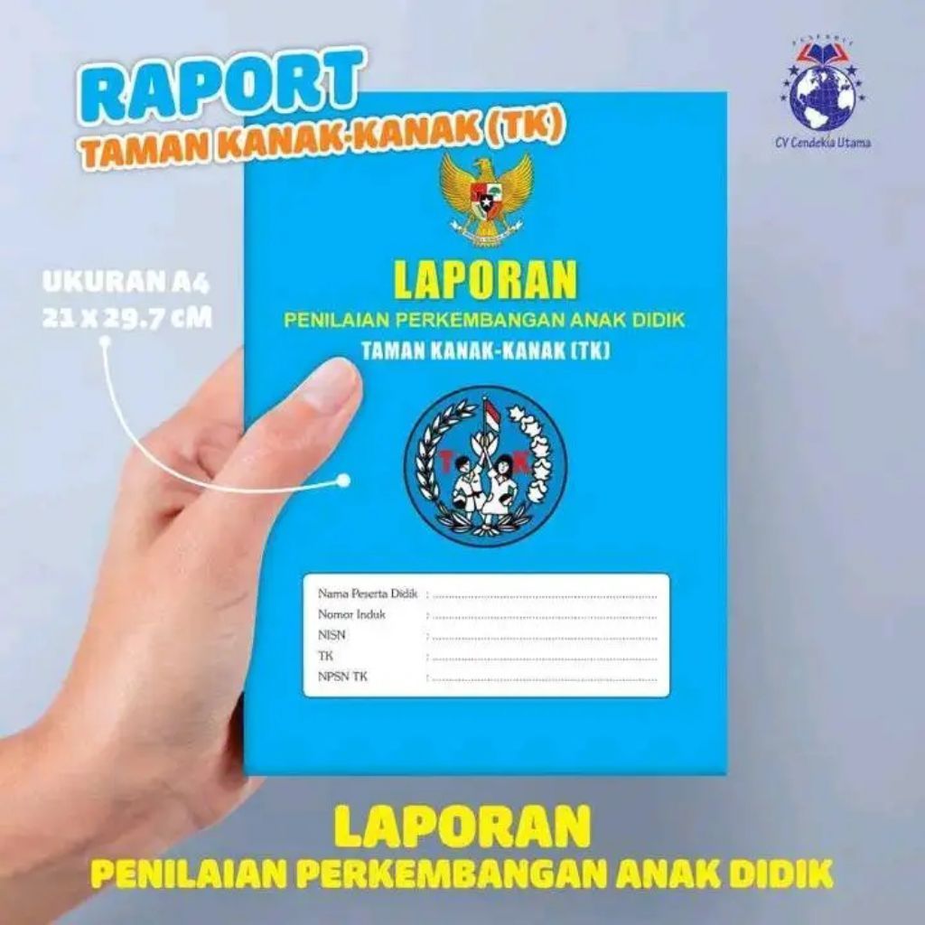 Raport TK Taman Kanak-kanak Kurikulum K13 kelompok A dan B