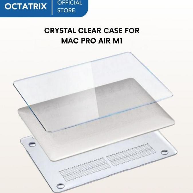 Jejex- Case Clear Kompatibel Dengan Mac Book Air M M1 Pro Retina 13 14 15 Inch Perlindungan Full Bod