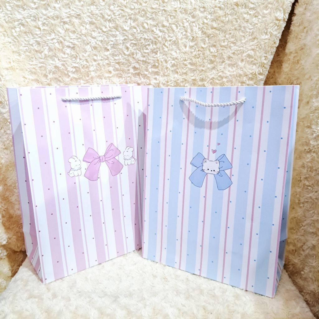 Paperbag 33 × 25 × 11,5 Paperbag Polkadot Paperbag Pita Kelinci Paperbag Pita Kucing