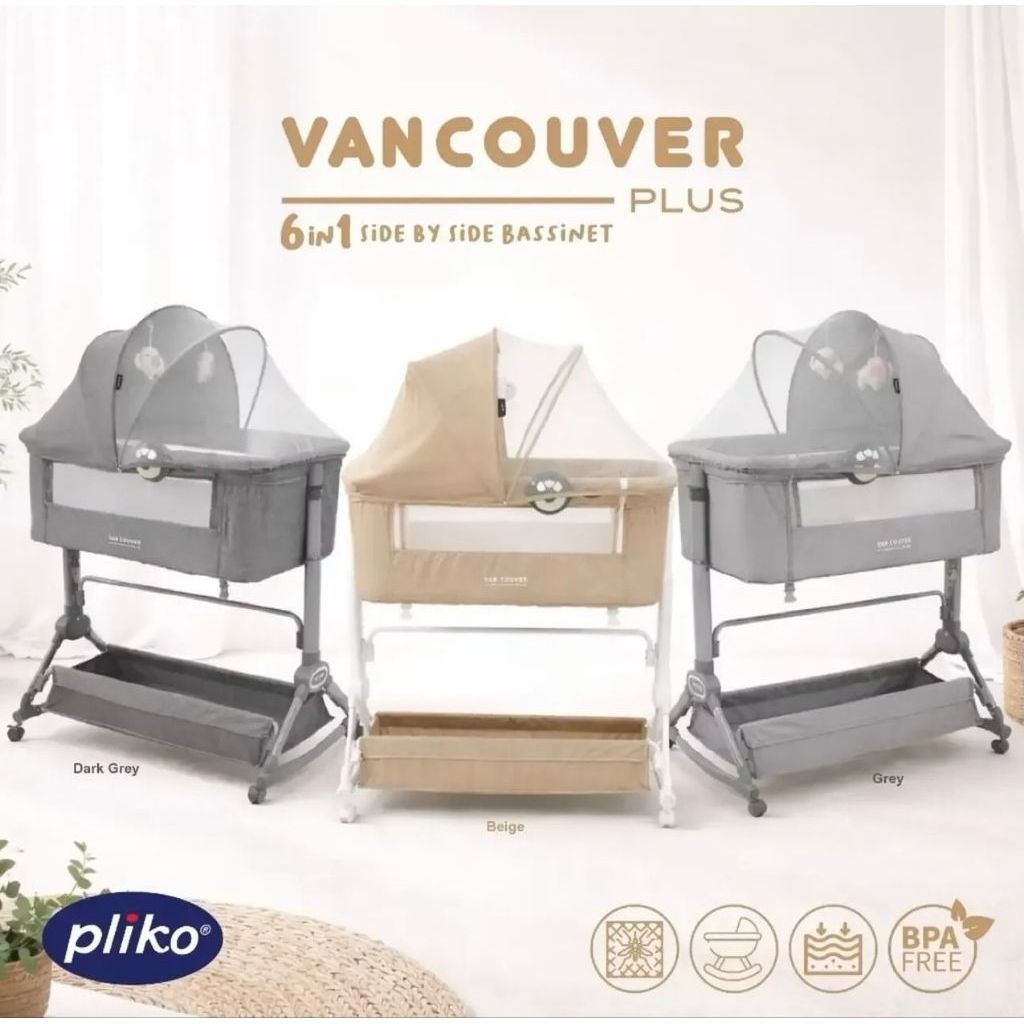 Tempat Tidur Bayi Lipat 4 in 1 dengan Roda 360°