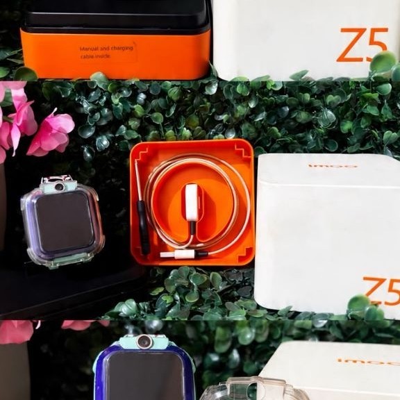 Jam Anak IMOO Z5 biru + case + antigores + 4G lte second